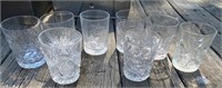 8 Pattern Glass Tumblers
