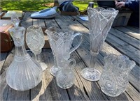 Pattern Glass Vases, Cruet’s & Spooners