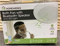 Homewerks Bath Fan w/Bluetooth Speaker & LED Light