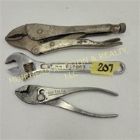 VISE GRIPS, WRENCH, PLIERS