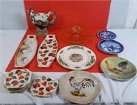 Collection of fine China, a chicken teapot,