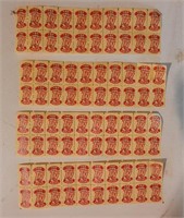 Vintage Grocery Stamps x4 sheets