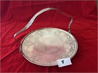 SILVER PLATE ART NEUVO TIDBIT TRAY