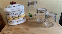 Nonni's Biscotti Cookie Jar and Cannisters
