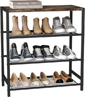 New 4-Tier Metal Shoe Rack, All-Metal Shoe Tower,