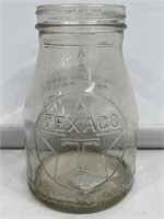 Texaco 1 Pint Oil Bottle. Crack to Base of