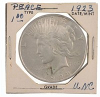 1923 Peace Silver Dollar