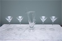 Martini Glasses/ Pitcher