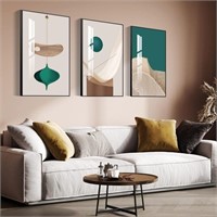 B4147  Framed Wall Art 3 Pieces Modern Abstract Ar