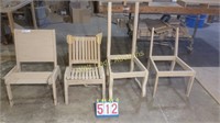 Misc. Lot-Wooden Chairs-Unfinished