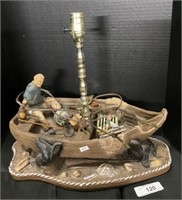 Fisherman In Boat Table Lamp.