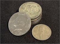(7) Post-1964 Kennedy Half Dollars