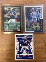 Lot of 3 1999-2003 Peyton Manning NFL cards