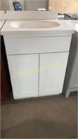 24" White vanity with top