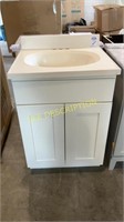 24" White vanity with top