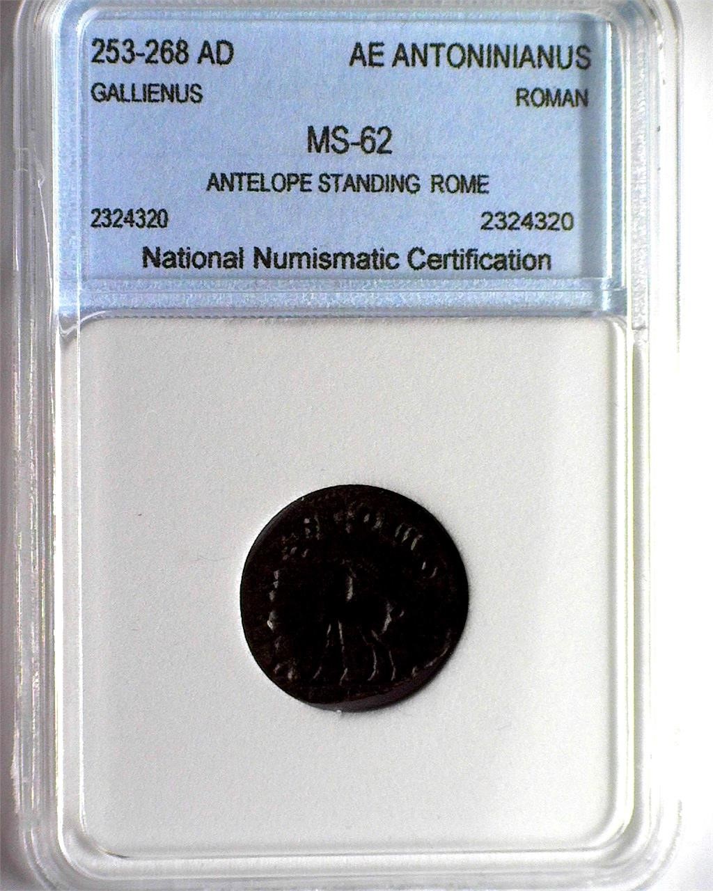 253-268 AD Gallienus NNC MS62 AE Antoninianus