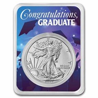 2024 1 Oz Silver Eagle Congrats Graduate Card