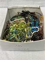 Box Lot of Misc. Costume Jewelry- needs untangled