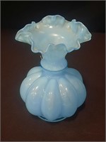 Fenton Melon Turquoise Vase - 5.5"h