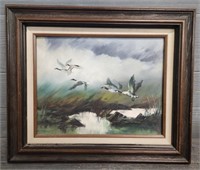 Signed Florence Hutchenson Oil Painting Framed