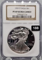 1999 P U.S. Silver Eagle - NGC