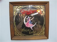 MILLER HIGHLIFE ADVERTISING BAR BACK MIRROR