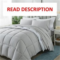 Downcool King Size 7 Piece Comforter Set  Bed in a