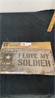 I love my soldier US army license plate
