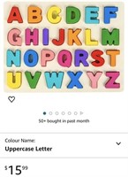 Wooden Alphabet Puzzle ABC Jigsaws Chunky Letters