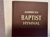 All American Baptist Hymnals on 5th shelf