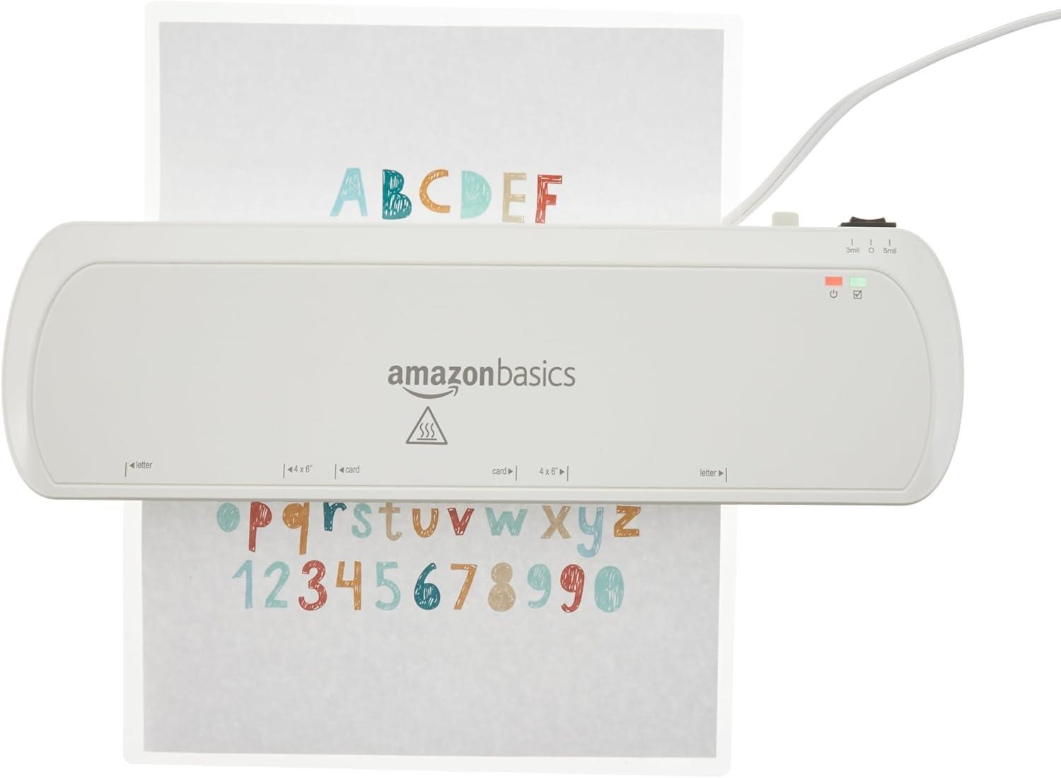 Amazon Basics 9-Inch Thermal Laminator machine