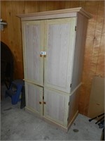 Large Wooden Cabinet w/ Drawers & Fold Down Table