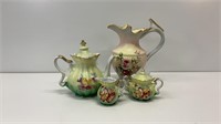 I. Godinger & Co. picher with handpainted Nippon