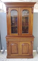 Mahogany elevated bookcase