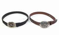(2) 3d Belt Co Leather Belts W/ Buckles