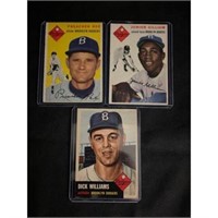 (3) 1950's Baseball Stars/hof Nice Shape
