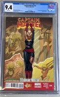 CGC 9.4 Captain Marvel #14 2013 Marvel Comic Book