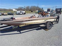 1978 BASS STRIKER FISHING BOAT 17', 65HP