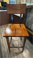 (8) Solid Wood Back & Seat Barstools - Walnut