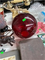Ruby Glass Bubble Globe