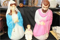 Manger Blow Molds with Baby Jesus