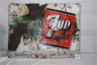 METAL 7 UP SIGN (AS FOUND)