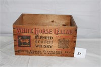 WHITE HORSE CELLAR WOODEN CRATE