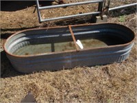 58" galvanized watering trough