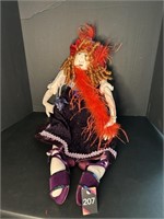 Red Hat Society Custom Doll Red Curls...