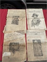 Vintage newspaper magazines
