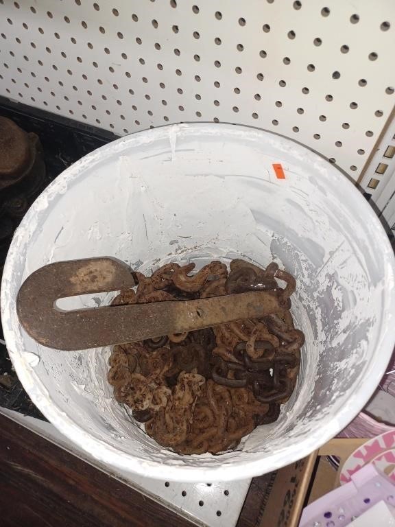 Bucket of Chain and Hook