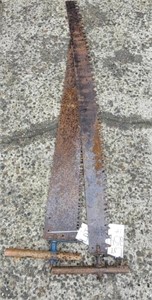 Antique Saw blades 5' & 6' approx