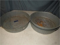 PRIMITIVE GALVANIZED PANS