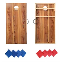 Solid Wood Premium Cornhole Game Set  Bean Bag